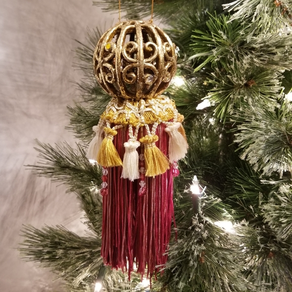Other - Burgandy tassel Christmas ornament